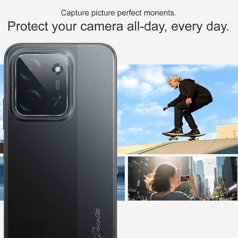 IMAK For Xiaomi Poco C85 4G (173mm)  /  (171mm) Camera Lens Protector Slim Tempered Glass Lens Film