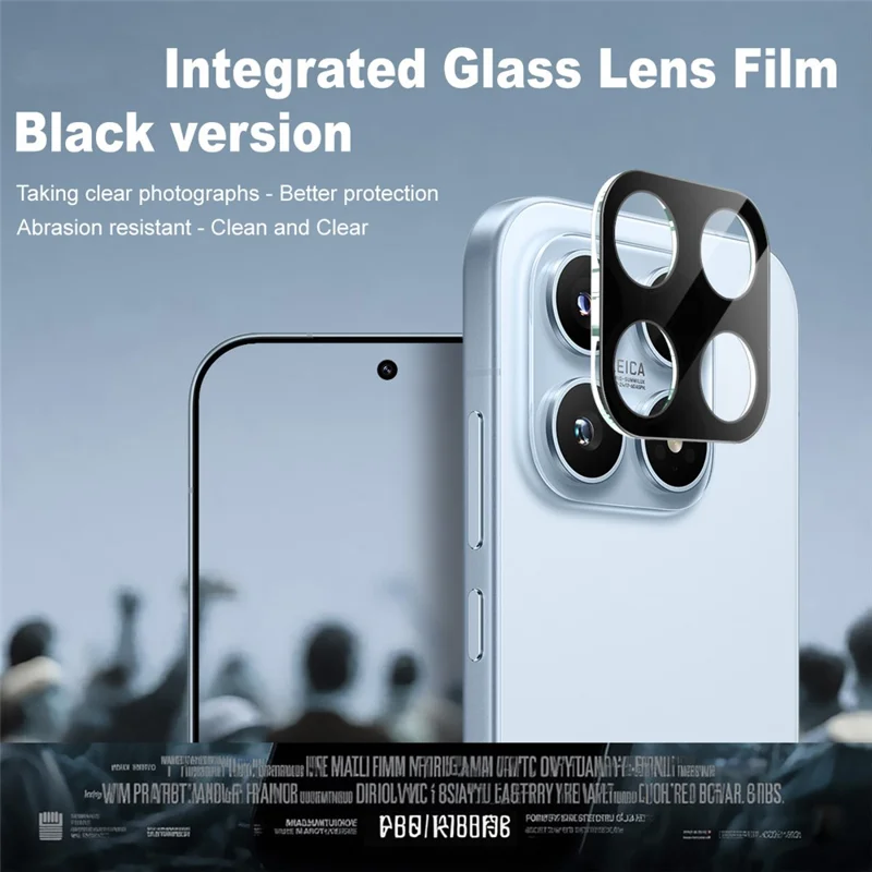 IMAK For Xiaomi 17 Tempered Glass Lens Film + Acrylic Cap (Black Version)
