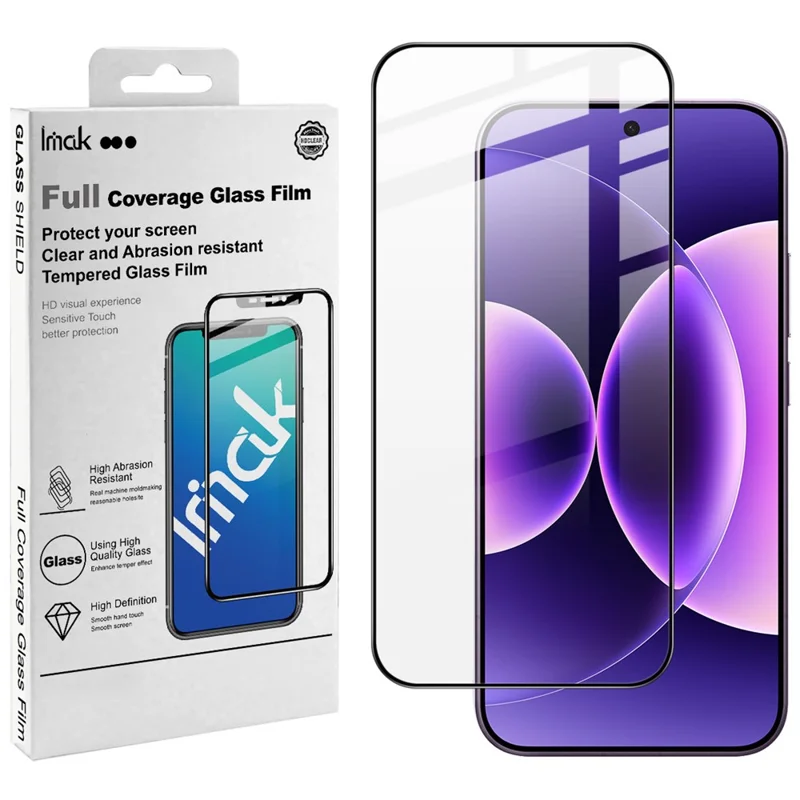 IMAK Pro+ Serie voor Xiaomi 17 Pro Max Screen Protector Volledige Dekking Gehard Glas (Vingerafdrukontgrendeling)