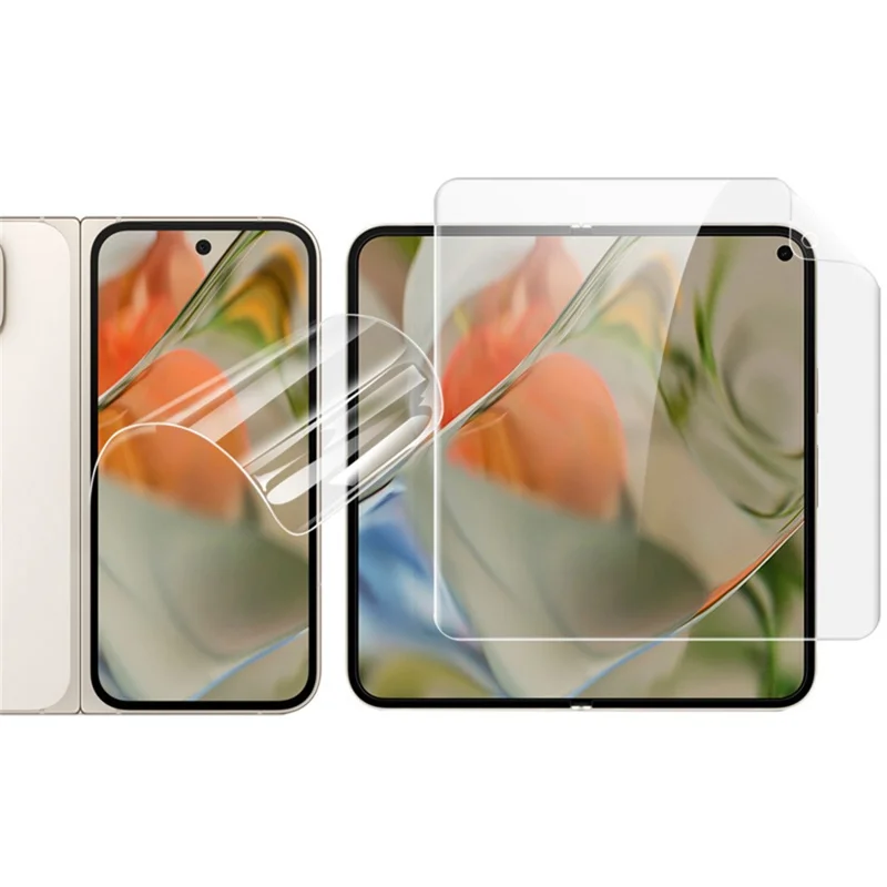 IMAK Hydrogel Film 4th Gen for Google Pixel 9 Pro Fold 5G 1 Set TPU Screen Film (Front Screen + Inner Large Screen)