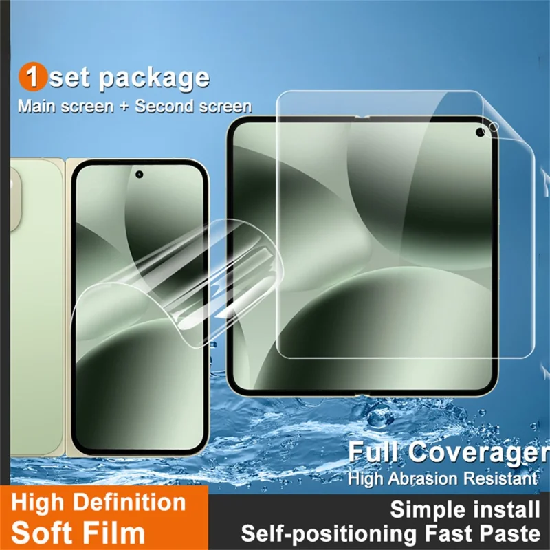 IMAK Hydrogel Film 4th Gen for Google Pixel 10 Pro Fold 1 Set TPU Screen Film (Front Screen + Inner Large Screen)