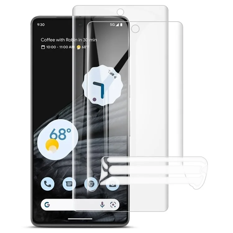 IMAK 2 piezas / Juego de película de hidrogel III para Google Pixel 7 Pro 5G, película de protección de pantalla frontal ultra clara, suave, de TPU, a prueba de explosiones y de cobertura completa