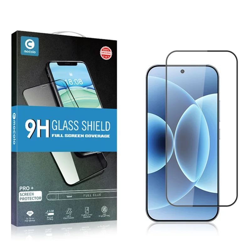 MOCOLO For Xiaomi 17 / 17 Pro Screen Protector Anti-Shatter Silk Printing Tempered Glass Film - Black