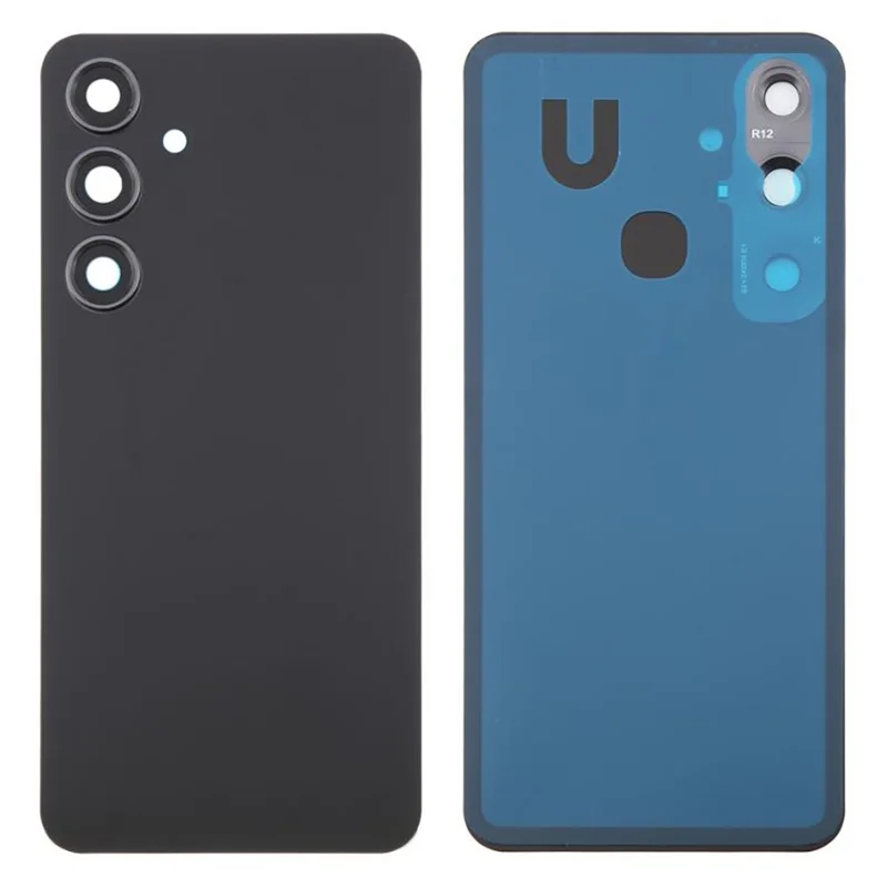 For Samsung Galaxy S24 FE Battery Housing with Adhesive Sticker+Camera Lens Cover - Black