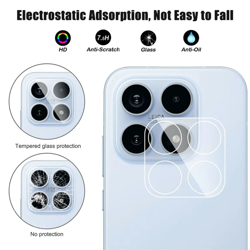 For Xiaomi 17 Camera Lens Protector Arc Edge Clear Tempered Glass Film