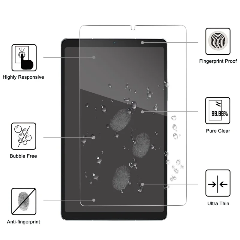 For Xiaomi Pad Mini Screen Protector Anti-Shatter Arc Edge Tempered Glass Film