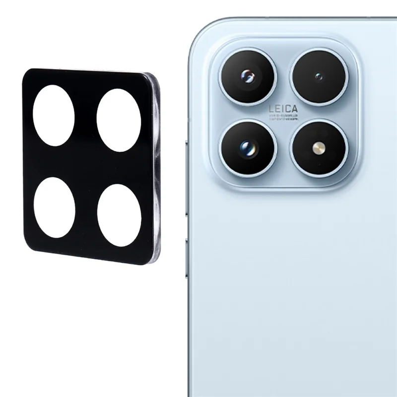 För Xiaomi 17 Fullständig täckning Kamerahölje Skyddsskiva Av Härdat Glas HD Klar Skråskyttskydd - Svart Silketryck