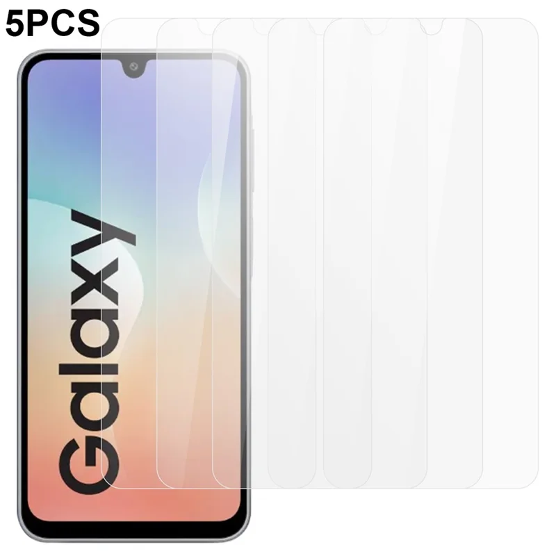 5 pièces pour l'écran avant du Samsung Galaxy M17 5G Protecteur d'écran en verre trempé 0,3 mm 2,5D Film transparent
