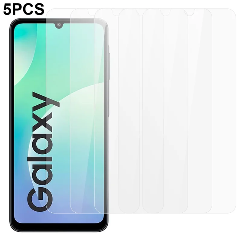 5 قطع لشاشة هاتف Samsung Galaxy M07 4G الأمامية واقي شاشة من الزجاج المقوى 0.3 مم 2.5D فيلم شفاف