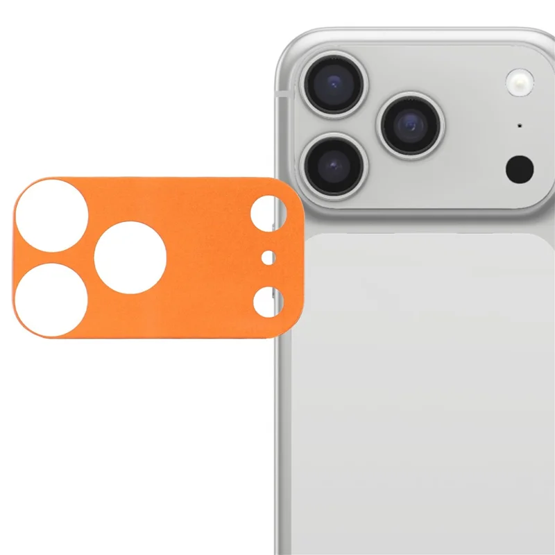 For iPhone 17 Pro Camera Lens Protector Full Coverage Anti Glare Ultra Clear Tempered Glass Lens Film - Orange