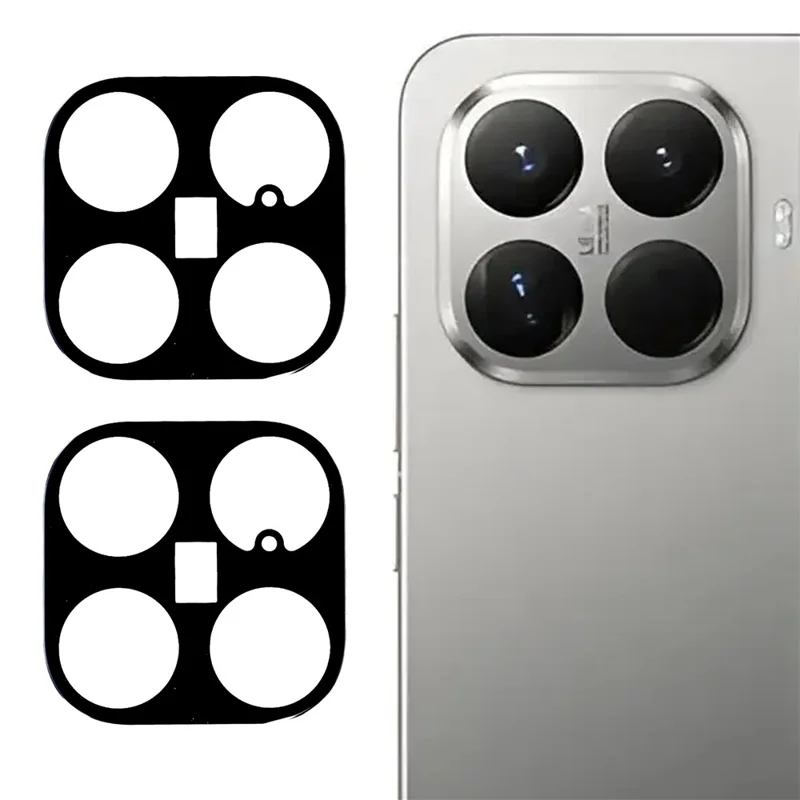 2Pcs For Xiaomi 15T Pro Camera Lens Protector 2.5D Arc Edge Silk Printing Tempered Glass Rear Lens Film