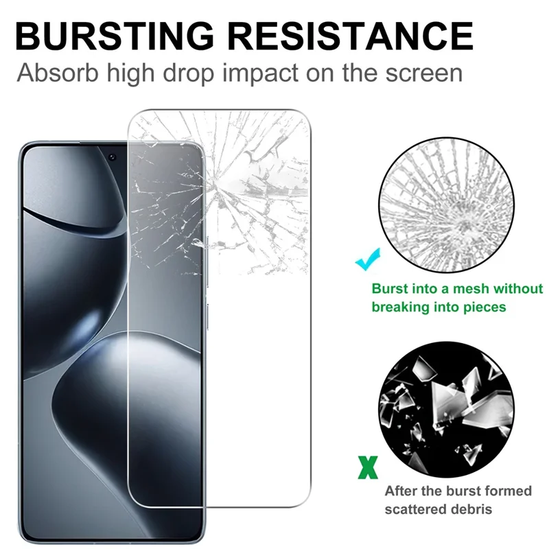 För Xiaomi 15T Clear Tempered Glass Screen Protector Anti-Explosion Film + Camera Lens Protector