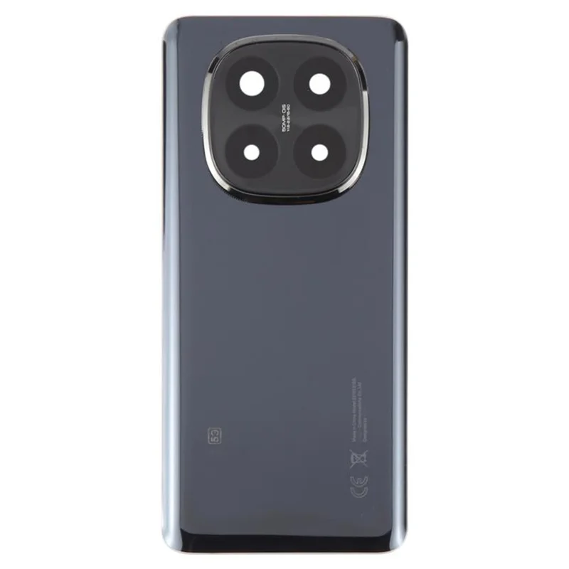 For Xiaomi Redmi Note 14 Pro+ 5G OEM Battery Housing Back Cover with Camera Ring Lens Cover Replacement - Black