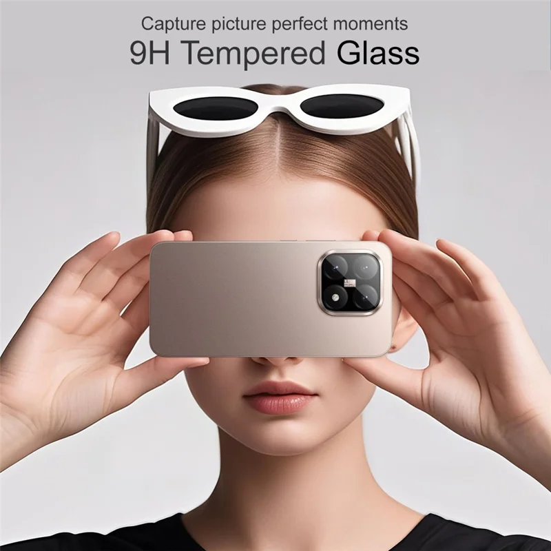 IMAK For Xiaomi 15T Camera Lens Protector Tempered Glass HD Clear Lens Film (Black Version)