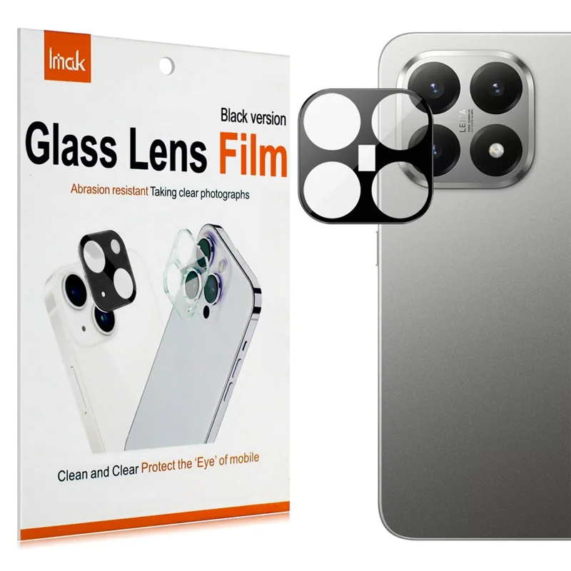 IMAK For Xiaomi 15T Camera Lens Protector Tempered Glass HD Clear Lens Film (Black Version)