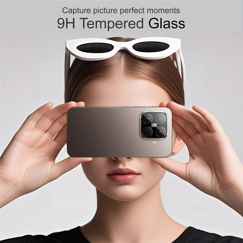 IMAK For Xiaomi 15T Pro Camera Lens Protector Tempered Glass HD Clear Lens Film (Black Version)