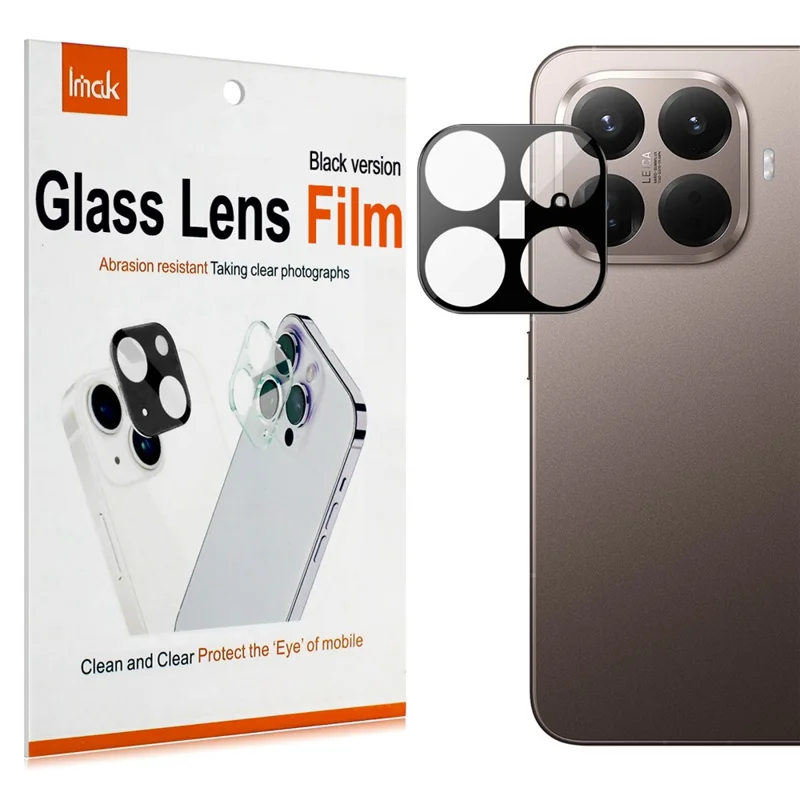 IMAK For Xiaomi 15T Pro Camera Lens Protector Tempered Glass HD Clear Lens Film (Black Version)