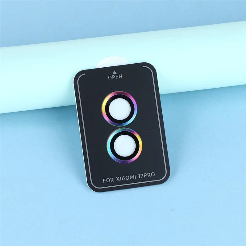 Per Xiaomi 17 Pro 1 Set Camera Lens Protector Metal Frame + Tempered Glass Lens Film - Multi-color