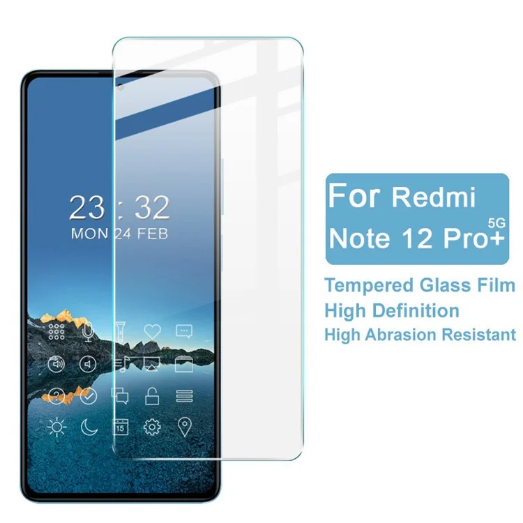 IMAK H-Serie für Xiaomi Redmi Note 12 Pro+ 5G / Note 12 Explorer 5G / Note 12 Trendy Edition stoßfeste Handybildschirmschutzfolie aus gehärtetem Glas, ultra-klar