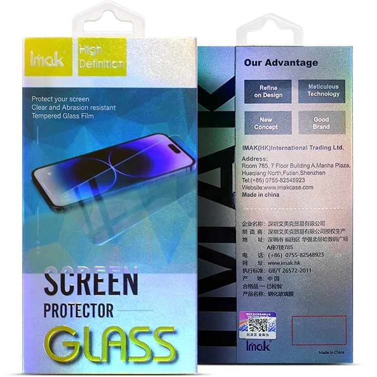 IMAK H-Serie für Xiaomi Redmi Note 12 Pro+ 5G / Note 12 Explorer 5G / Note 12 Trendy Edition stoßfeste Handybildschirmschutzfolie aus gehärtetem Glas, ultra-klar