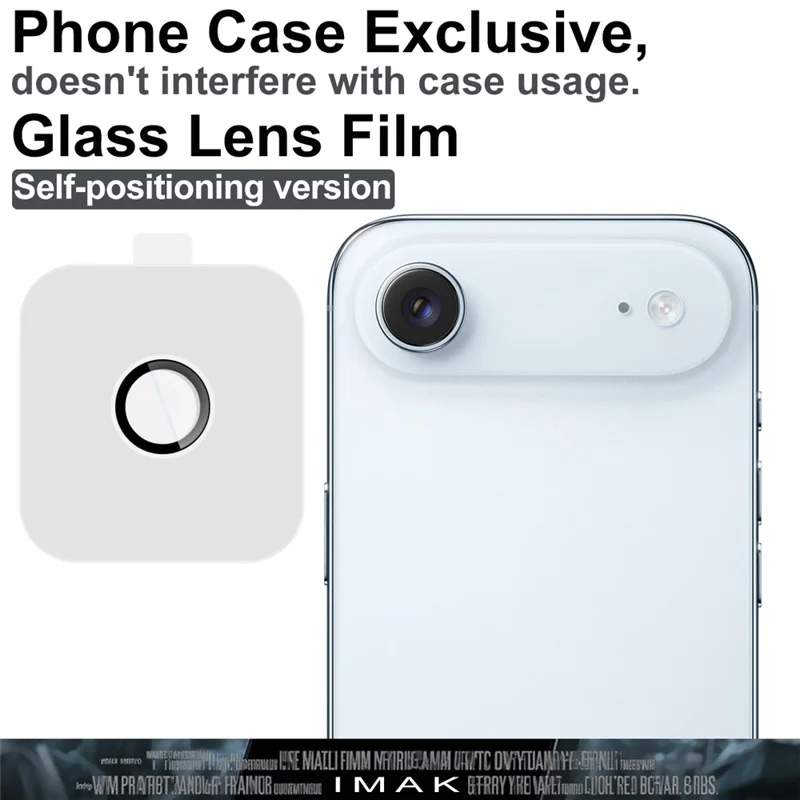 IMAK For iPhone Air Tempered Glass Full Coverage Camera Lens Protector with Self Positioning Frame (Scaled Down Version)