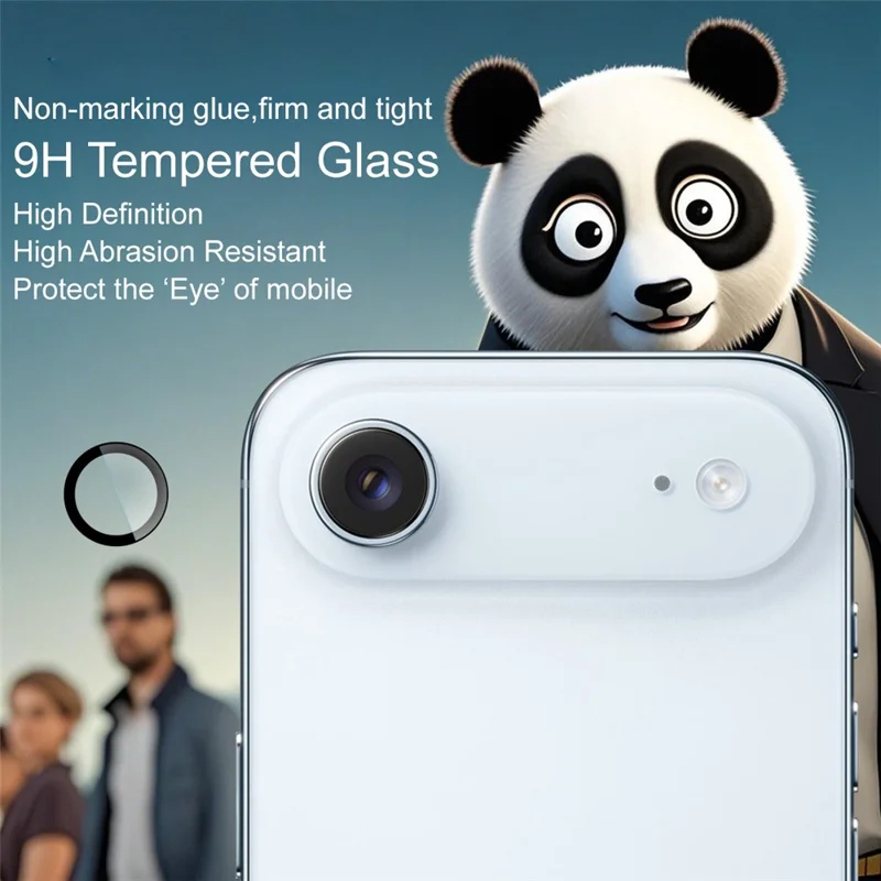 IMAK For iPhone Air Tempered Glass Full Coverage Camera Lens Protector with Self Positioning Frame (Scaled Down Version)