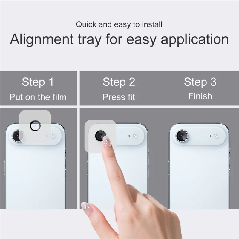 IMAK For iPhone Air Tempered Glass Full Coverage Camera Lens Protector with Self Positioning Frame (Scaled Down Version)