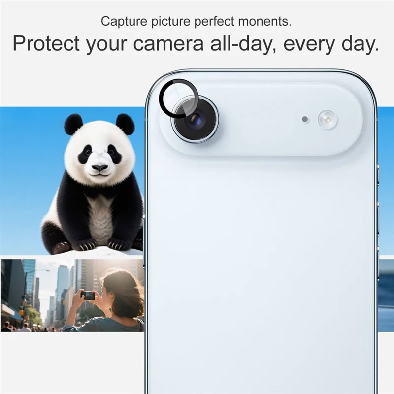 IMAK For iPhone Air Tempered Glass Full Coverage Camera Lens Protector with Self Positioning Frame (Scaled Down Version)