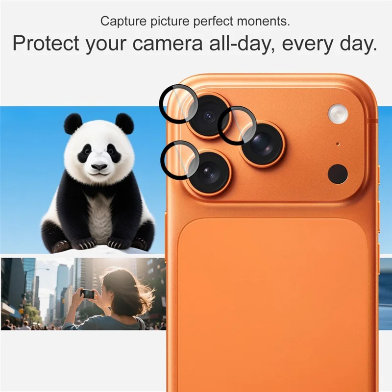 IMAK для iPhone 17 Pro / 17 Pro Max Защитное стекло для камеры из закаленного стекла с самопозиционирующейся рамкой (уменьшенная версия)