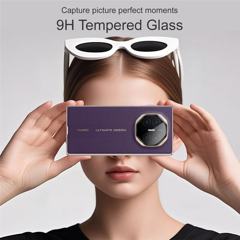 IMAK For Huawei Mate XTs Ultimate Tempered Glass Full Coverage Camera Lens Protector with Self Positioning Frame (Black Version)