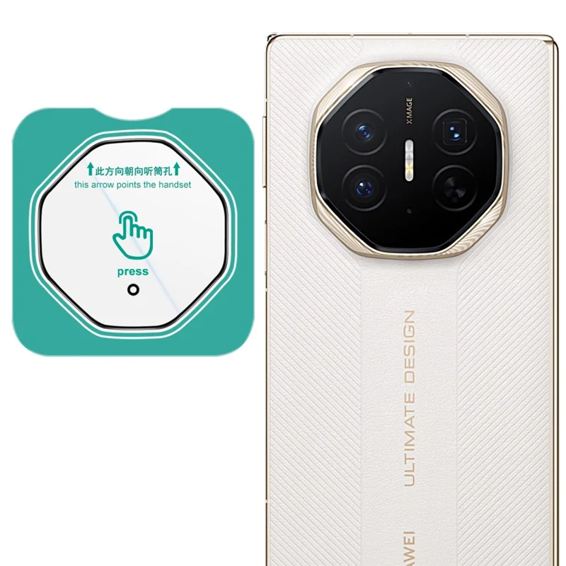 IMAK For Huawei Mate XTs Ultimate Tempered Glass Full Coverage Camera Lens Protector with Self Positioning Frame (Black Version)