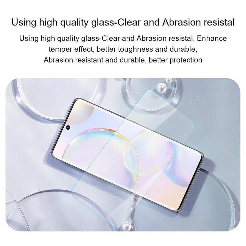 AMORUS Voor Honor Magic8 5G Voorste Schermbeschermer 2.5D Afgeronde Rand 9H Hoog Aluminium-Silicium Glasfolie
