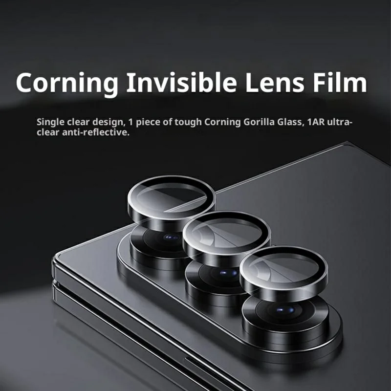 BENKS 1 set voor Samsung Galaxy Z Fold7 5G Corning Gorilla Glass volledige dekking camerabeschermer met aluminiumlegering frame