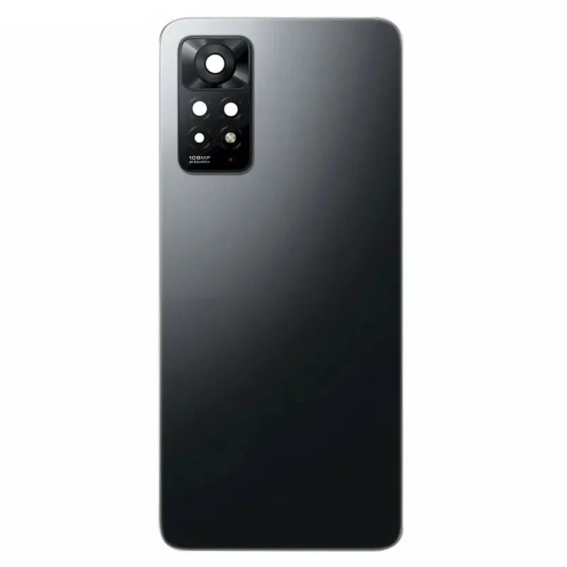 For Xiaomi Redmi Note 11 Pro 4G (MediaTek) Battery Cover Back Rear Housing with Camera Ring Cover Parts (without Logo) - Black