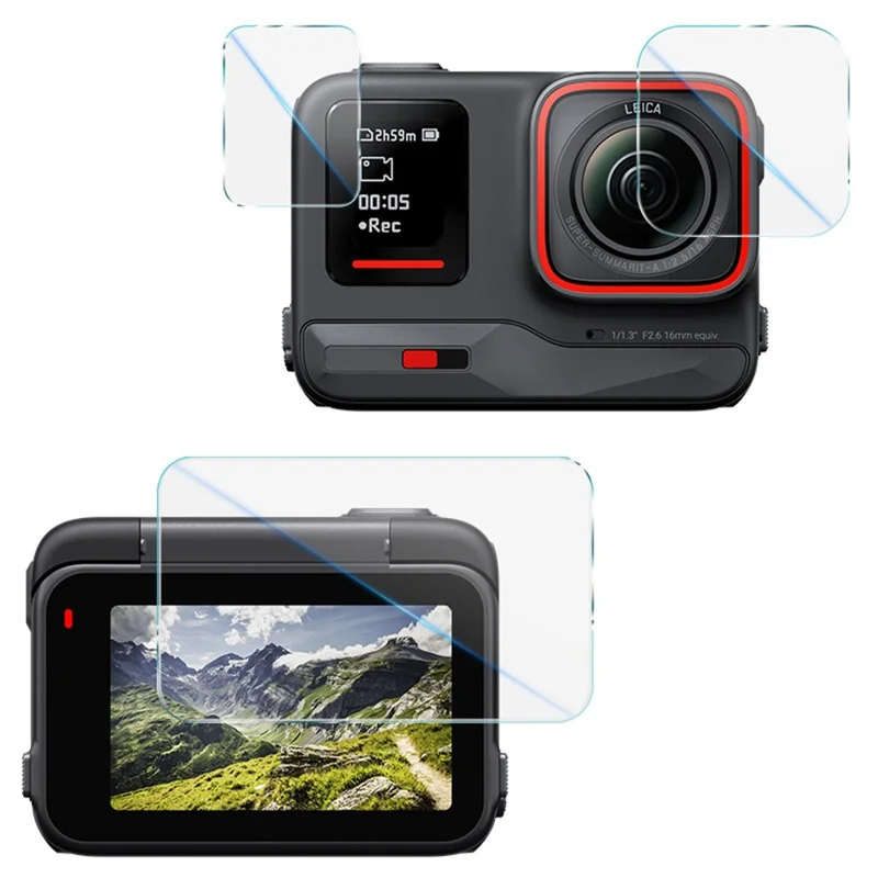 IMAK zestaw szyb ekranowych z hartowanego szkła i folii obiektywowej z ramką samocentrującą do Insta360 Ace Pro