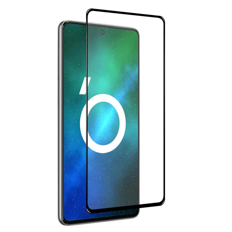 NORTHJO A+ 0.3mm 2.5D Screen Protector for Samsung Galaxy A73 5G, Full Cover Silk Printing High Aluminum-silicon Glass Anti-fingerprint Film - Black