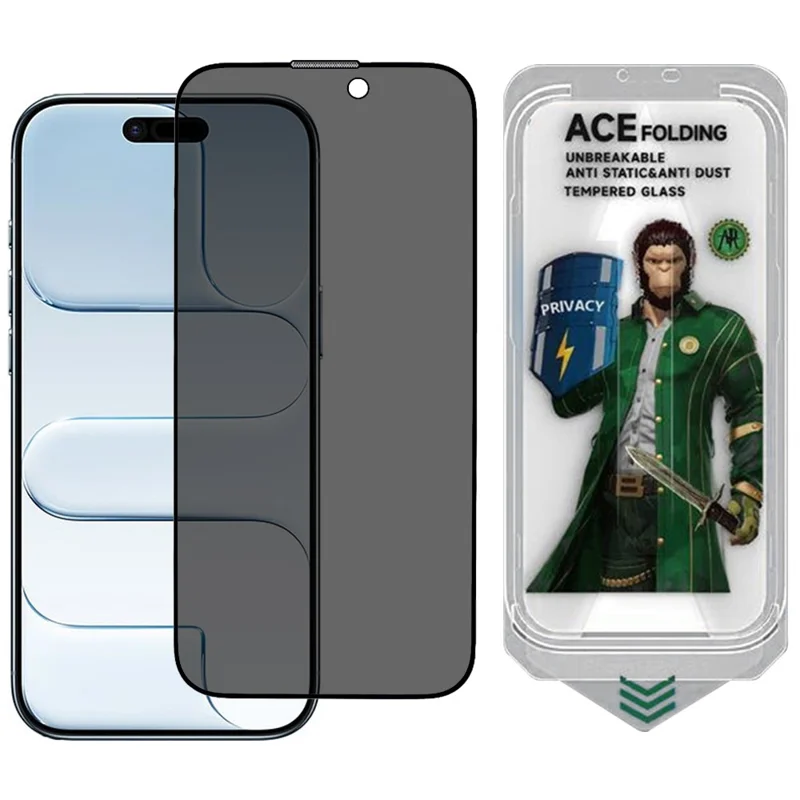 ESHMILY Für iPhone Air Screen Protector 2.5D Hochaluminium-Silizium-Glas Anti-Spion-Film mit einfachem Installationstool