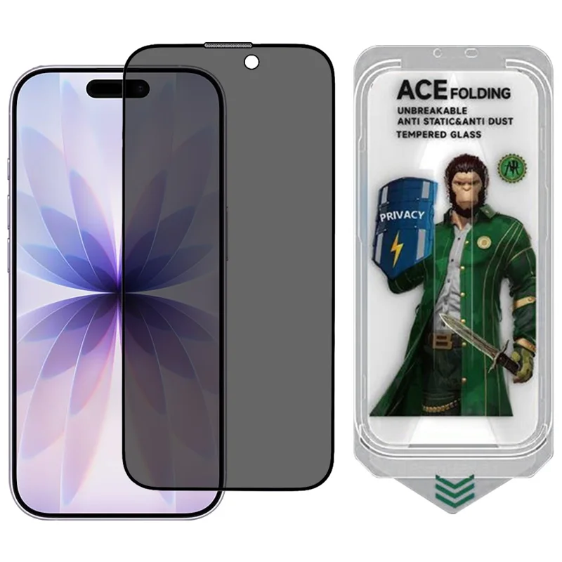 ESHMILY For iPhone 17 Screen Protector 2.5D High Aluminium-Silicon Glass Anti Spy Film with Easy Installation Tool