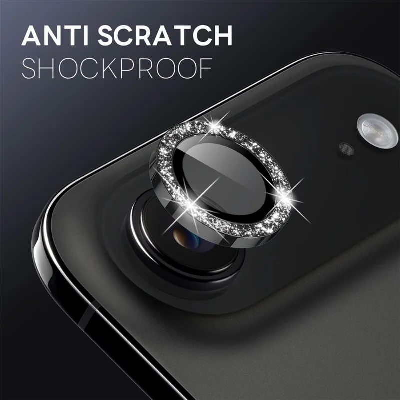 NORTHJO 1 Набор для iPhone Air Camera Lens Film Tempered Glass+Metal Glitter Rear Lens Protector - Черный