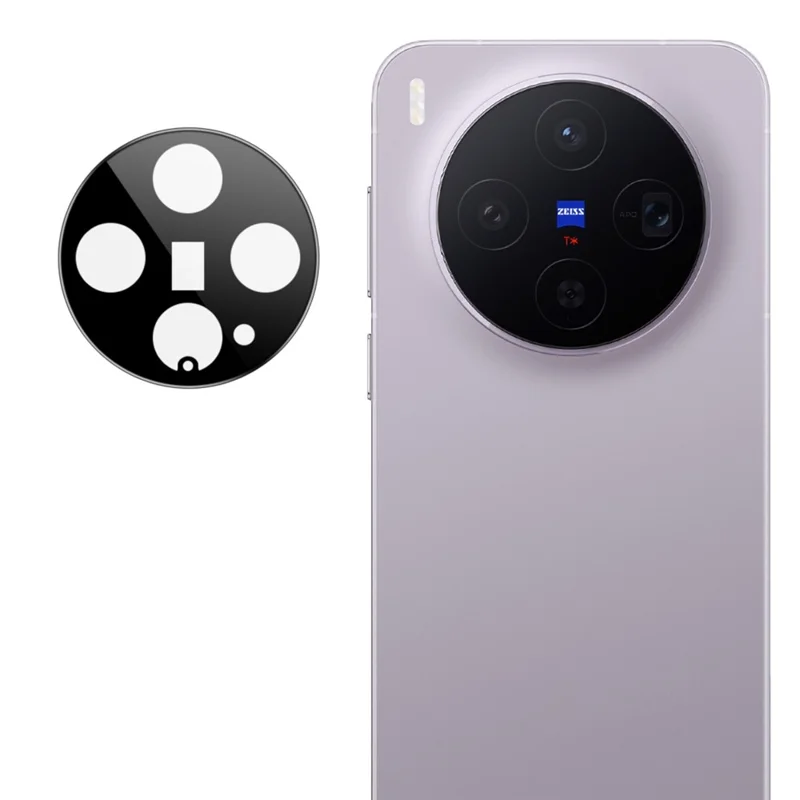 IMAK For vivo X300 5G Full Coverage Camera Lens Protector Tempered Glass HD Clear Lens Film (Black Version)