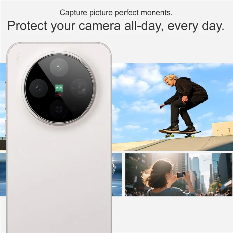 IMAK For vivo X300 5G Full Coverage Camera Lens Protector Tempered Glass HD Clear Lens Film (Black Version)