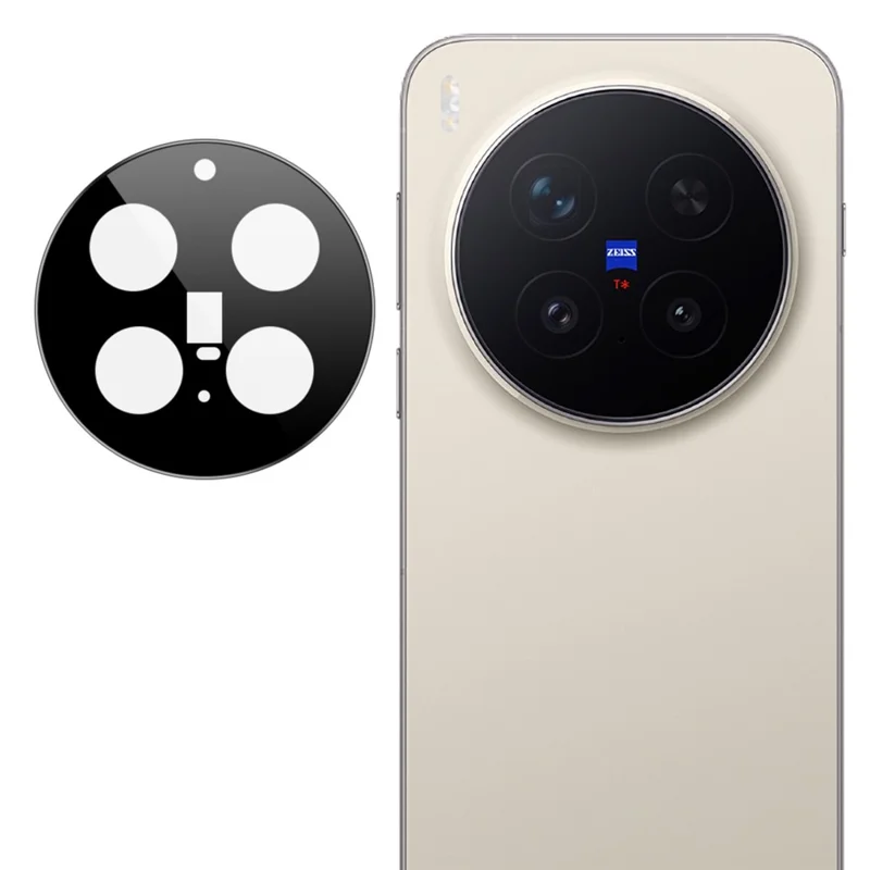 IMAK For vivo X300 Pro 5G Full Coverage Camera Lens Protector Tempered Glass HD Clear Lens Film (Black Version)