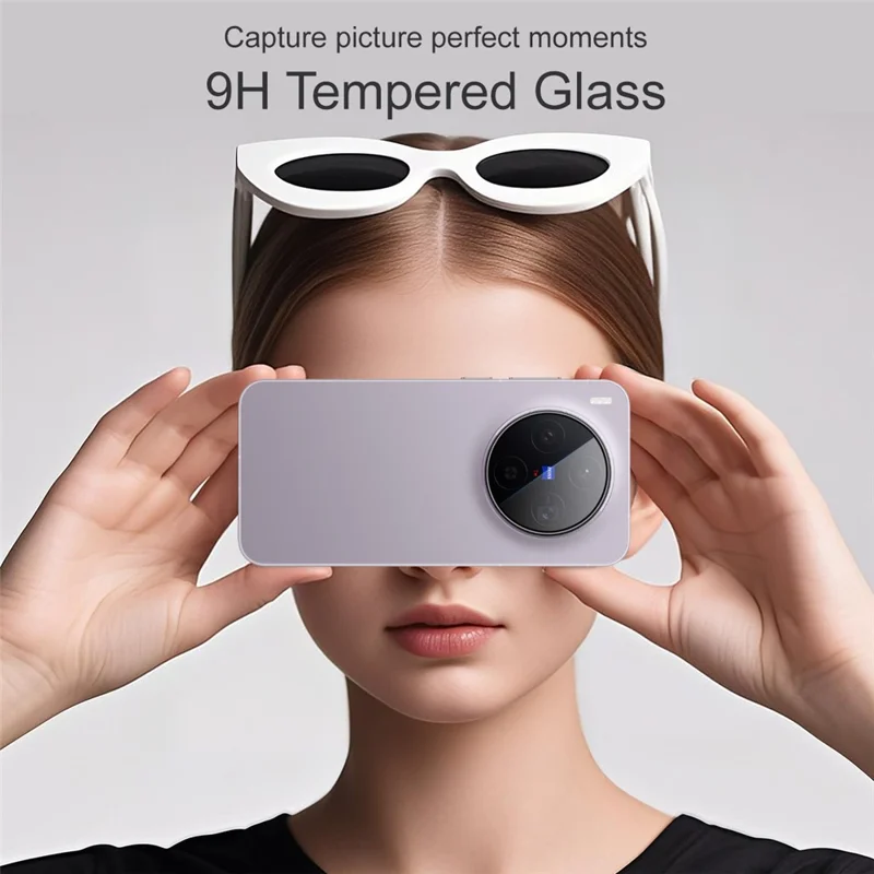 IMAK For vivo X300 5G Full Coverage Camera Lens Protector Tempered Glass Lens Film with Self Positioning Frame