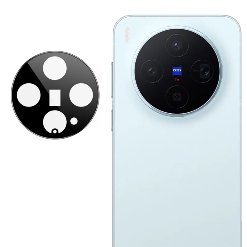 IMAK For vivo X300 5G Tempered Glass Full Coverage Camera Lens Protector with Self Positioning Frame (Black Version)