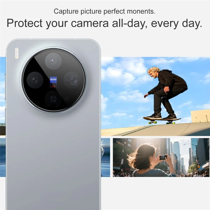 IMAK For vivo X300 5G Tempered Glass Full Coverage Camera Lens Protector with Self Positioning Frame (Black Version)