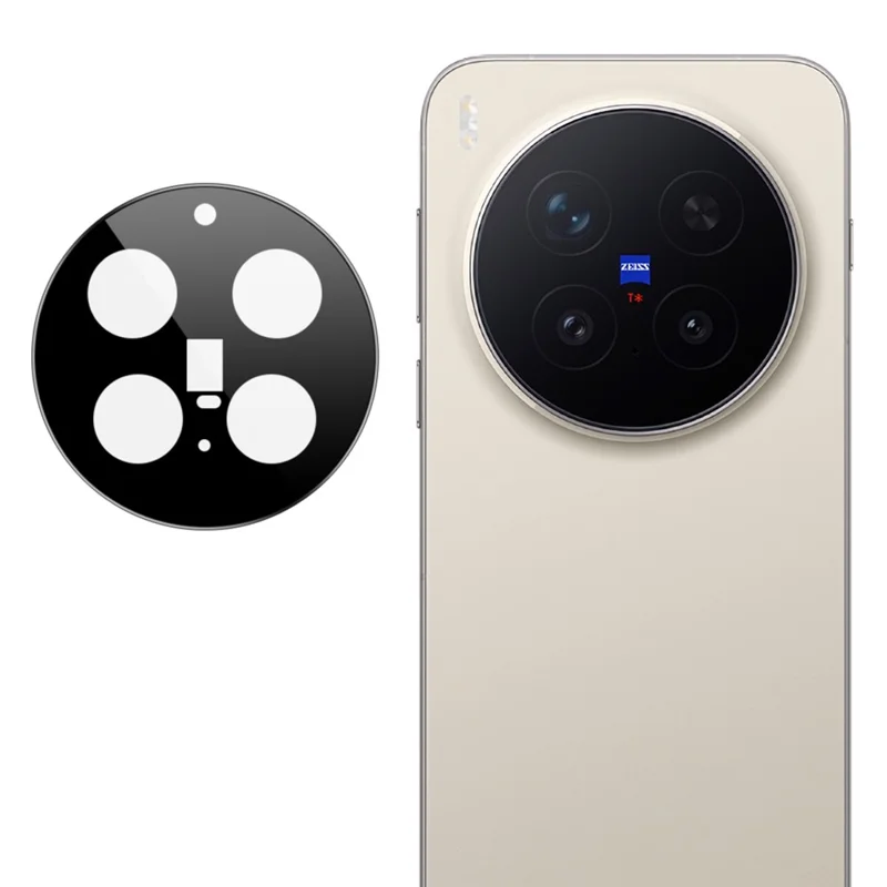 IMAK For vivo X300 Pro 5G Tempered Glass Full Coverage Camera Lens Protector with Self Positioning Frame (Black Version)