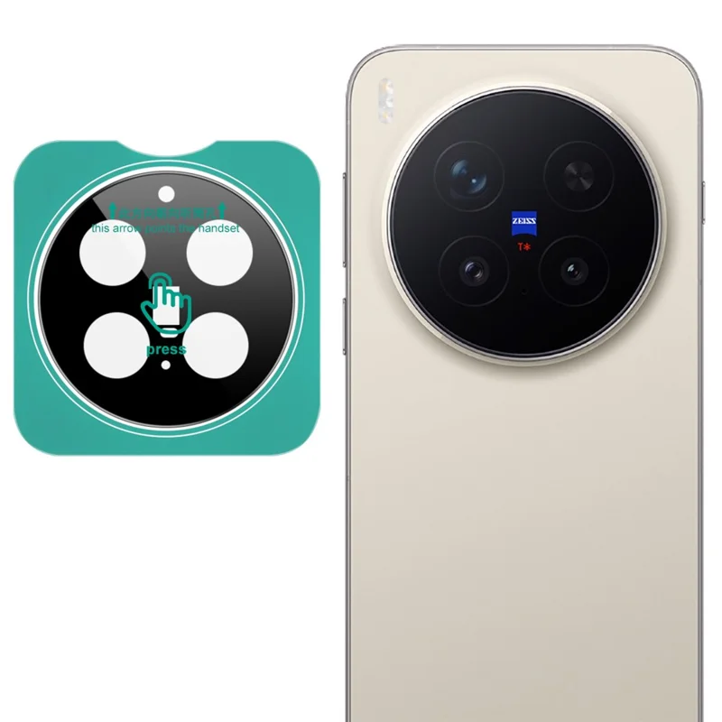 IMAK For vivo X300 Pro 5G Tempered Glass Full Coverage Camera Lens Protector with Self Positioning Frame (Black Version)