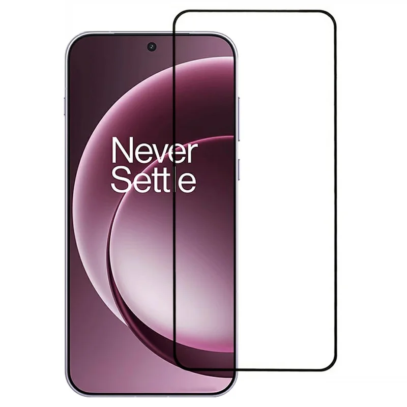 For OnePlus 15 5G Screen Protector Full Glue Silk Printing Tempered Glass Film Support Fingerprint Unlock