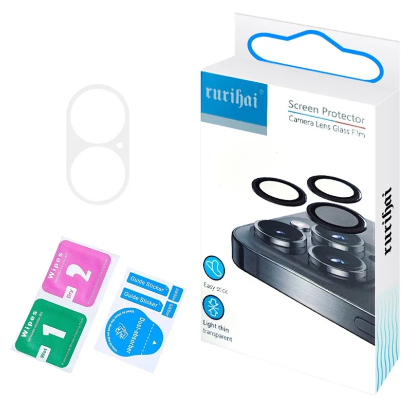 RURIHAI For iPhone 17 Full Coverage Camera Lens Protector Matte Soft PET Lens Film