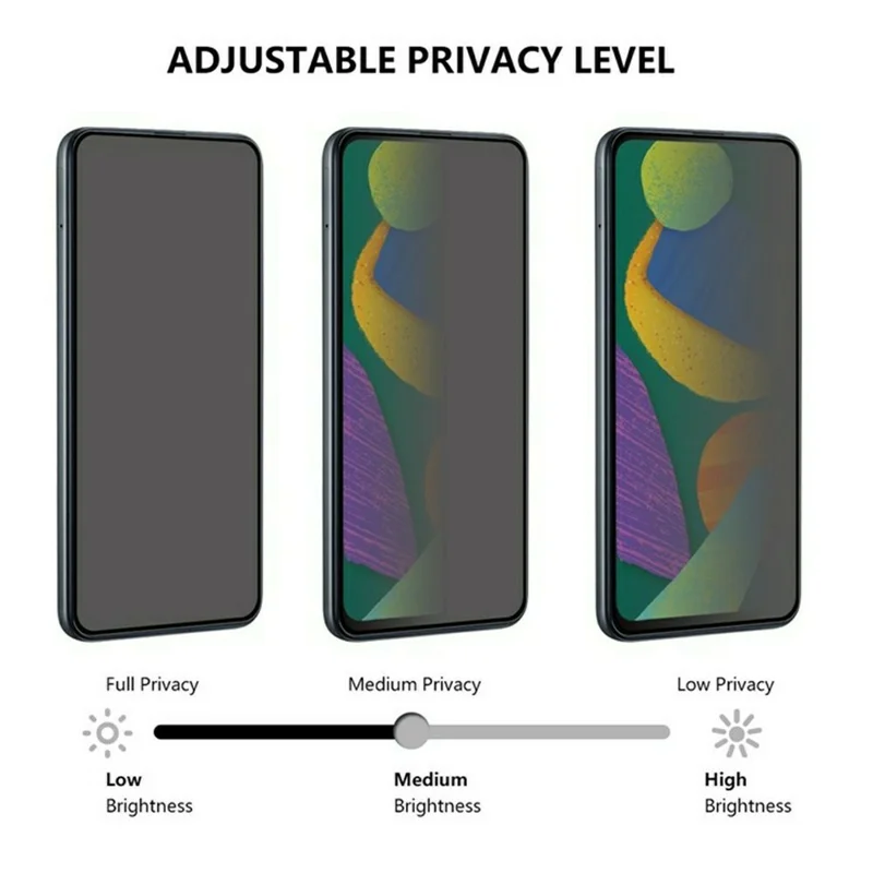 For vivo X300 5G Privacy Screen Protector 180-Degree Anti-Spy Tempered Glass Full Coverage Film